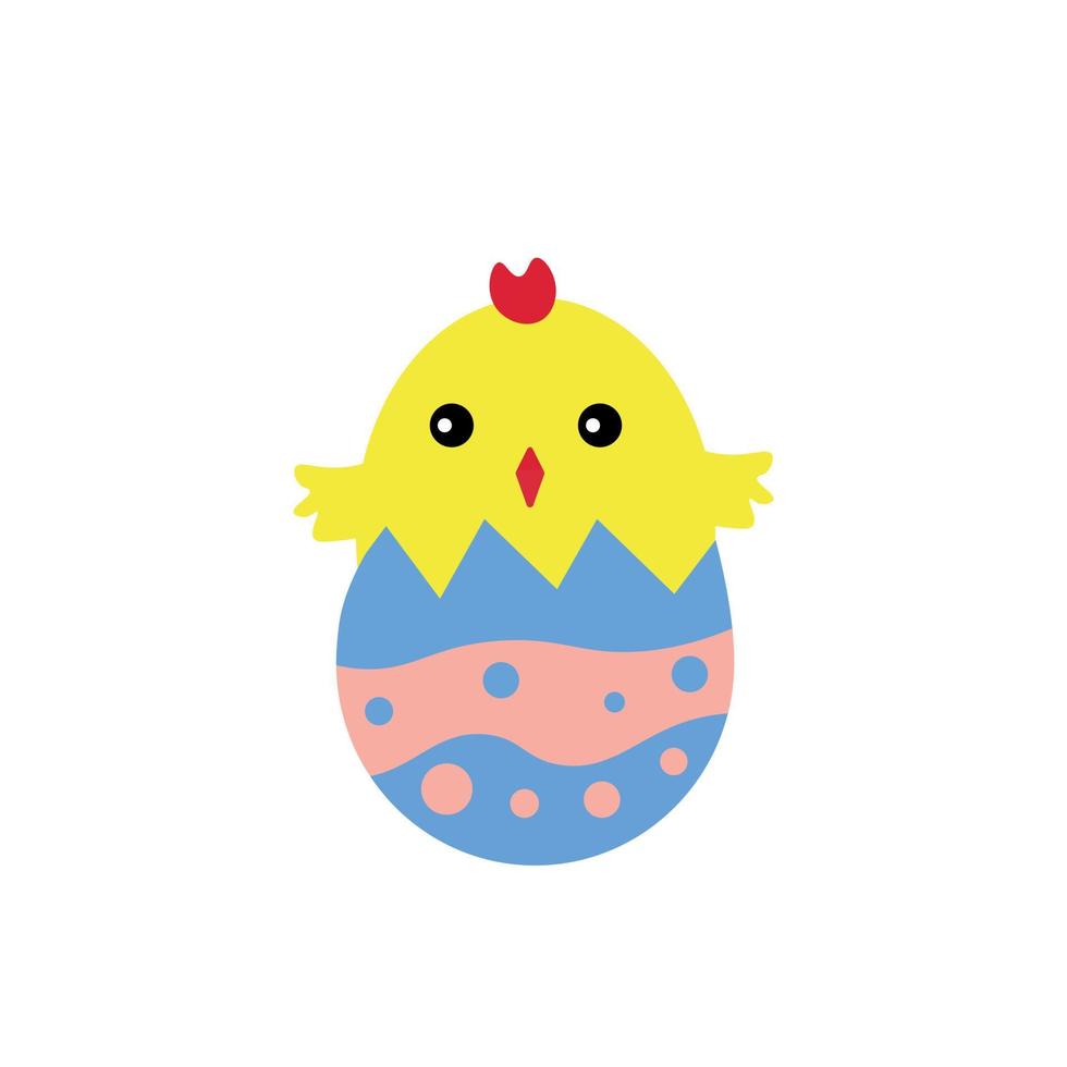 Cute easter chicken vector