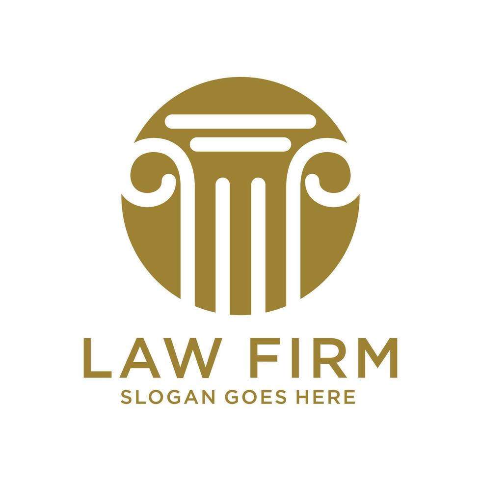 Law firm pillar logo design 22890320 Vector Art at Vecteezy