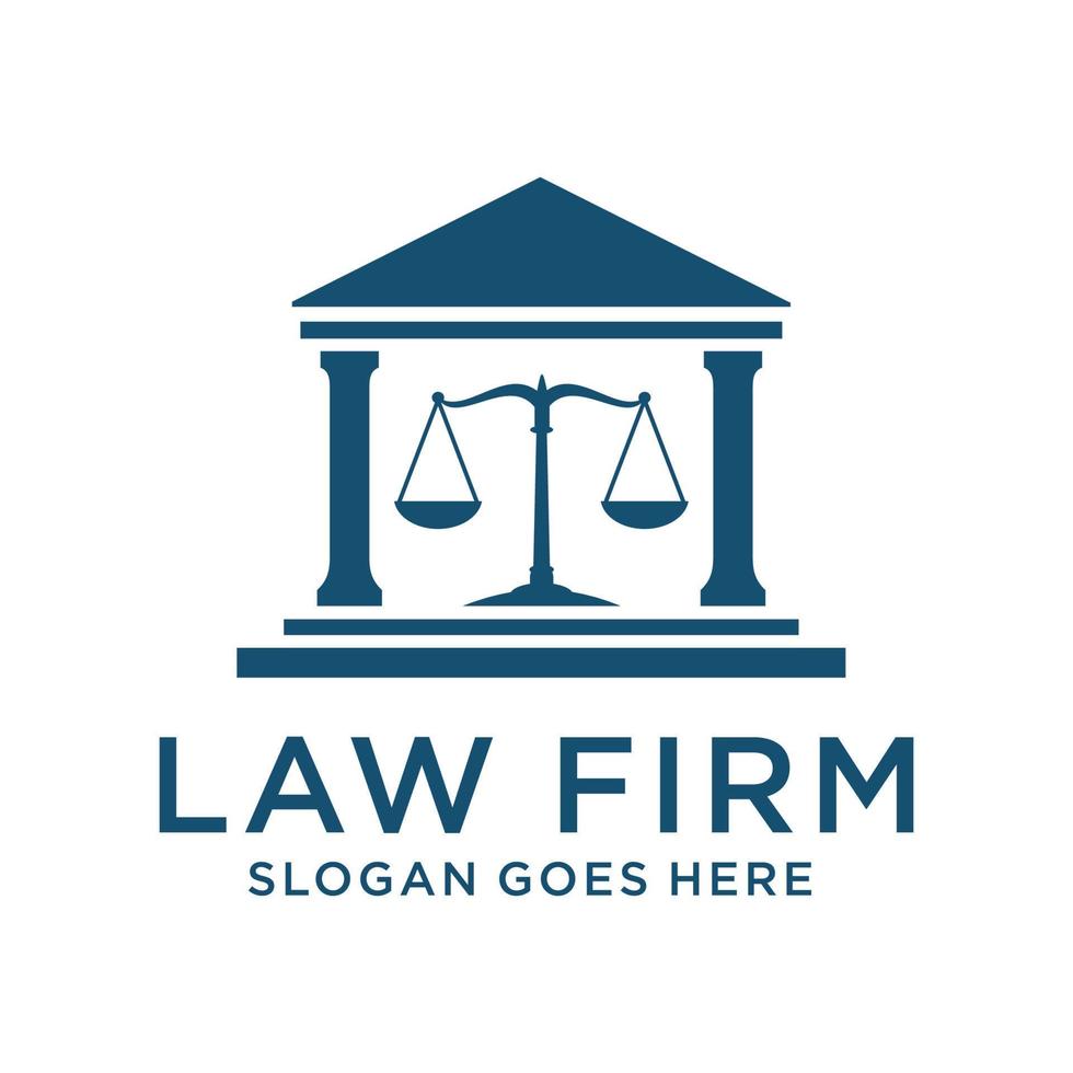 escala ley firma logo diseño vector