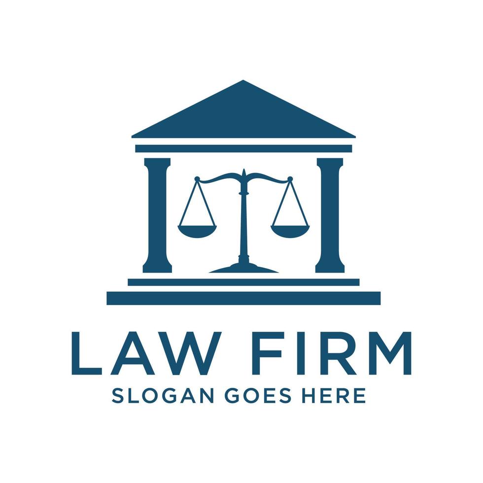 Scale law firm logo design vector