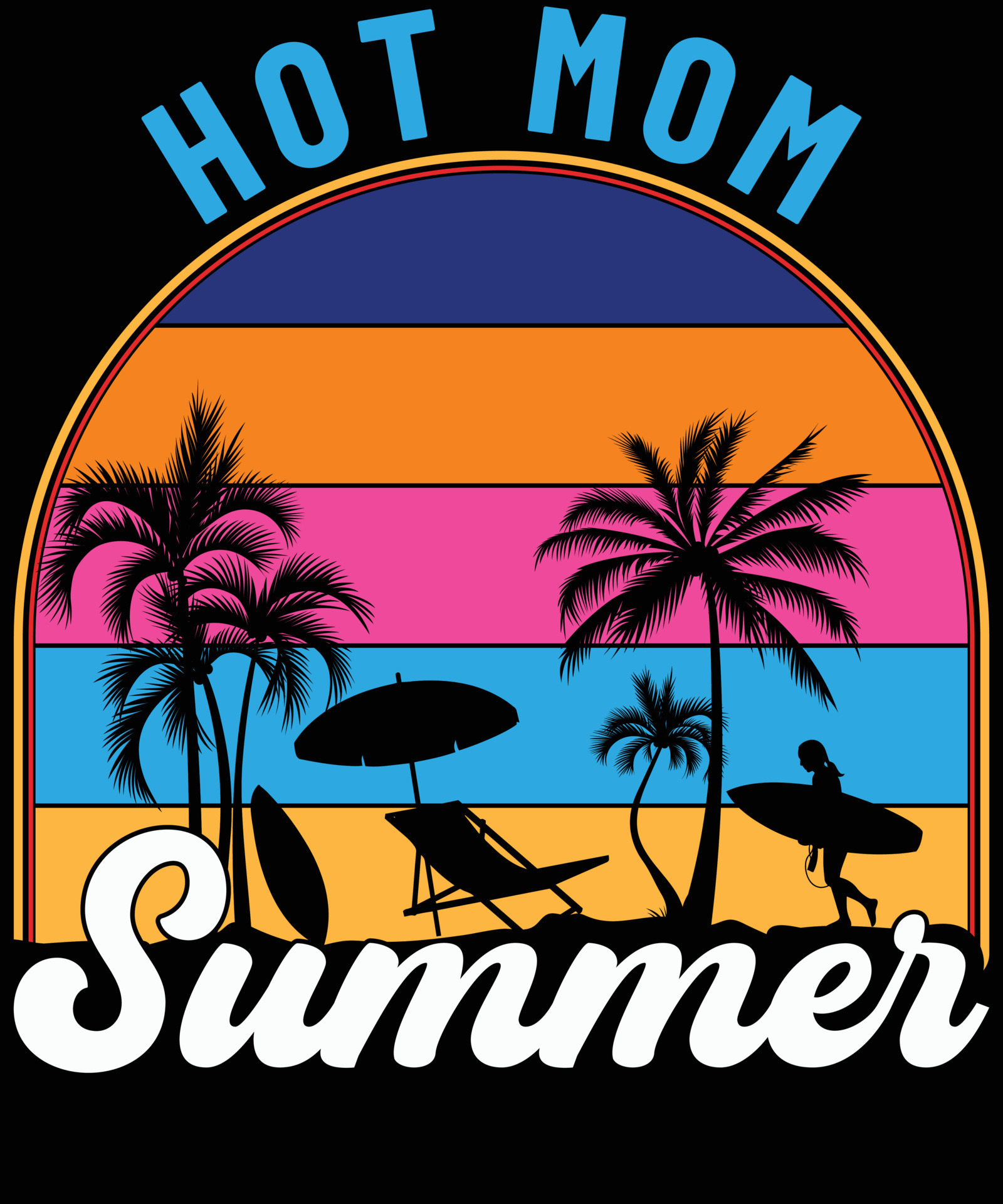 Hot mom summer t shirt design vector 22890386 Vector Art at Vecteezy