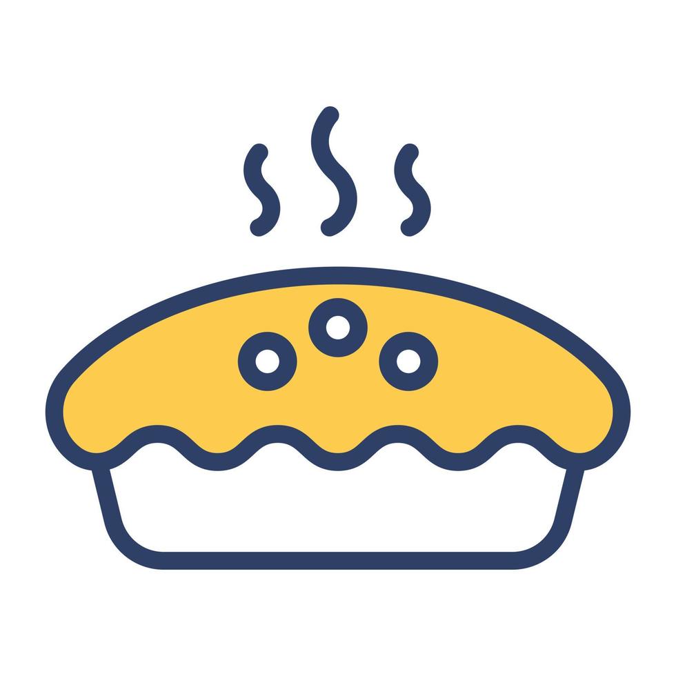 Baked pie cake vector design, editable icon