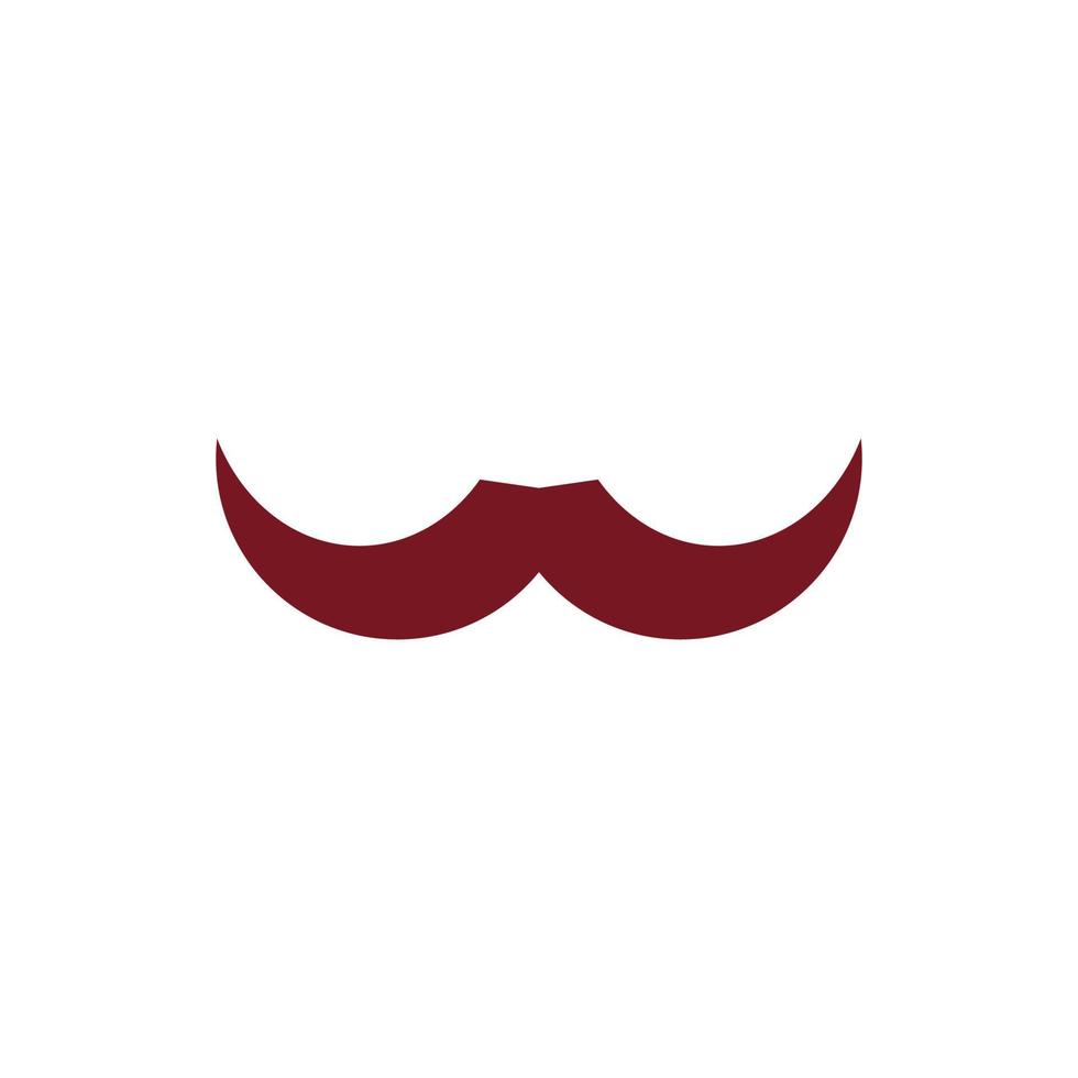 male barber logo long mustache sympathetic logo vector