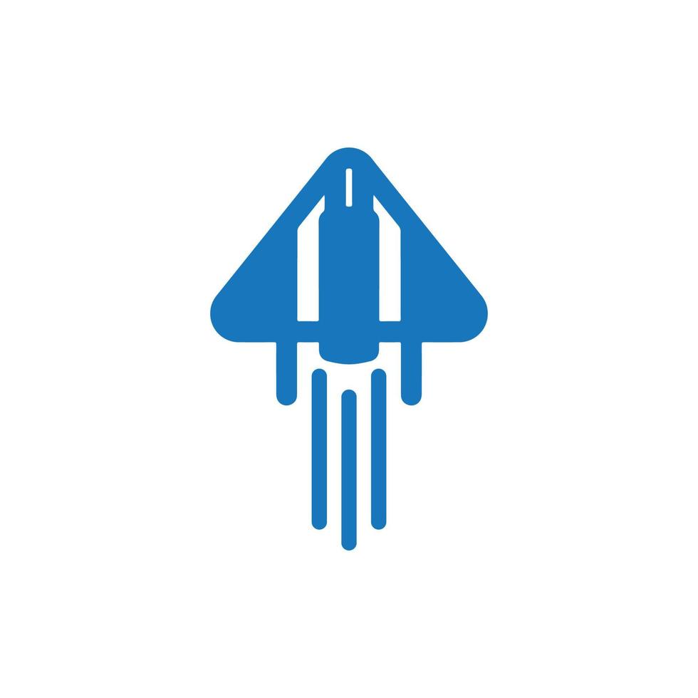 rising rocket logo set target act symbol vector