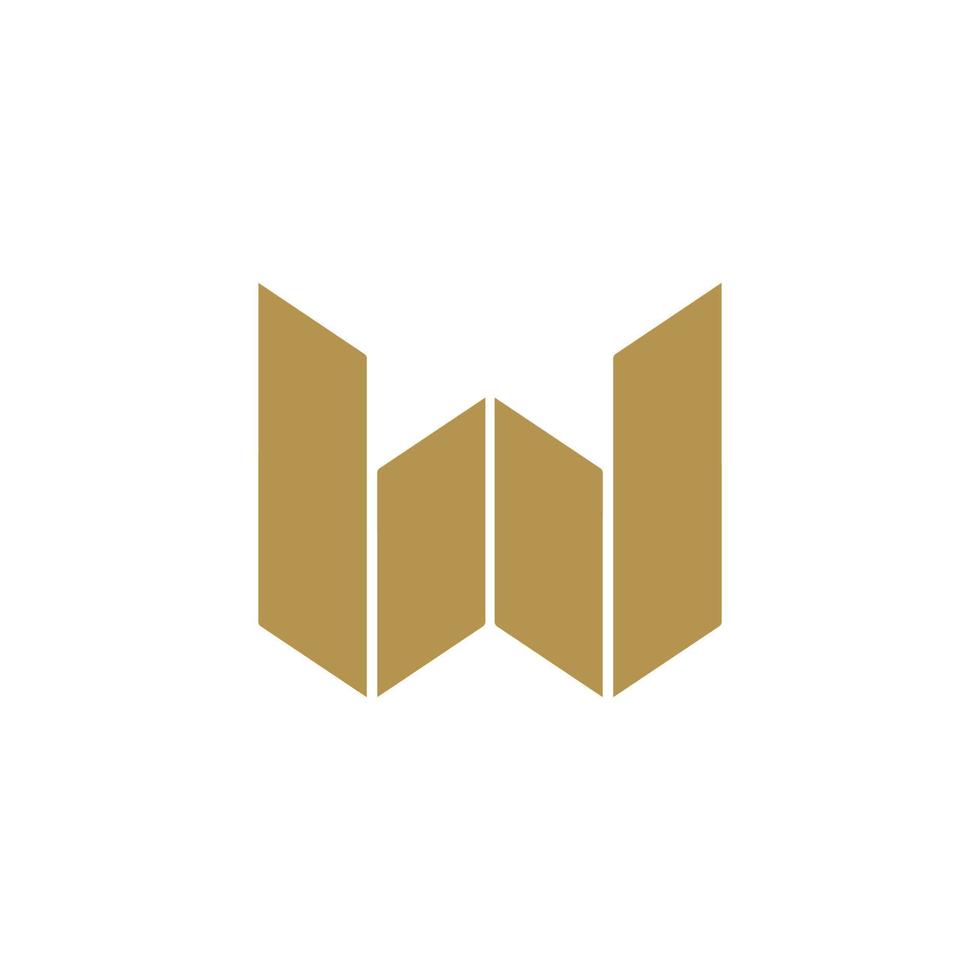 w logo design easy catchy w symbol vector