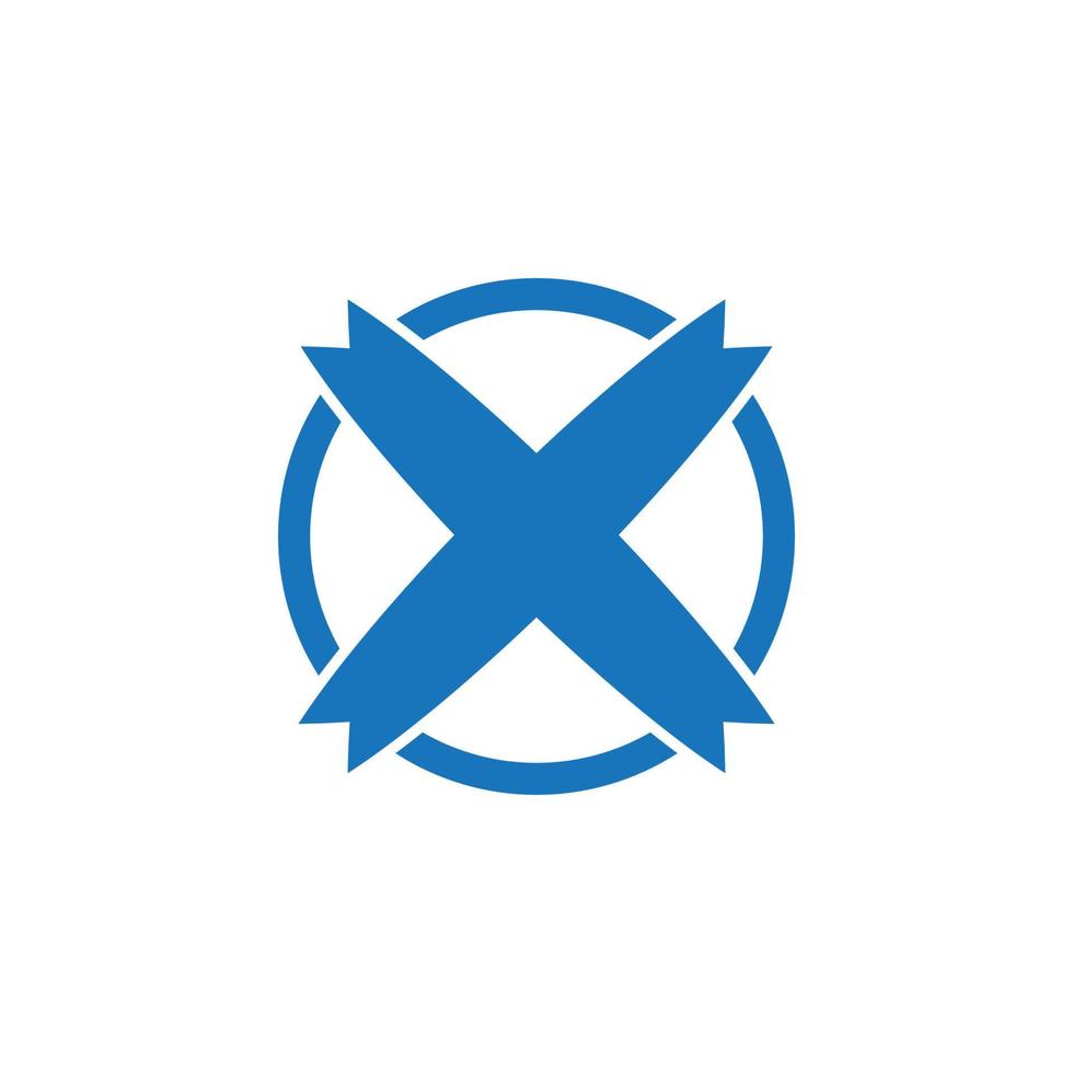 X logo diseño fácil pegadizo X diseño desconocido icono a6 vector