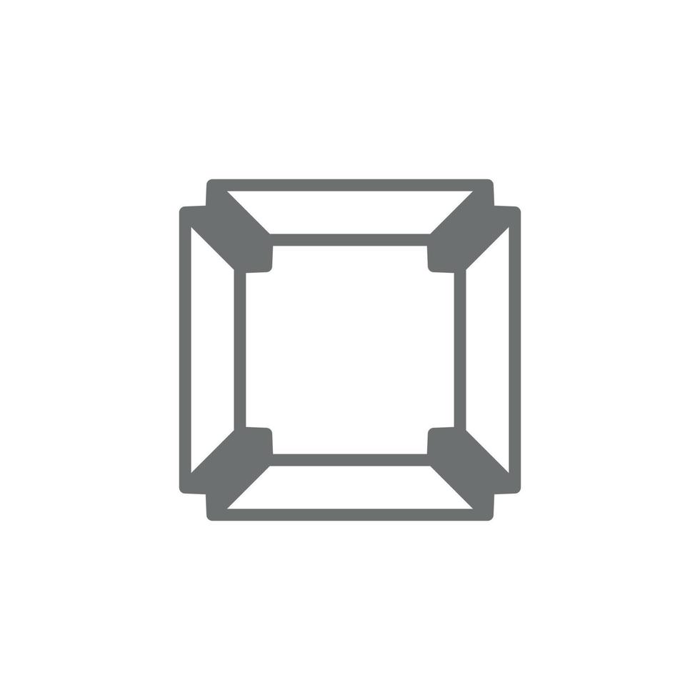 frame logo symbol gray picture frame symbol vector