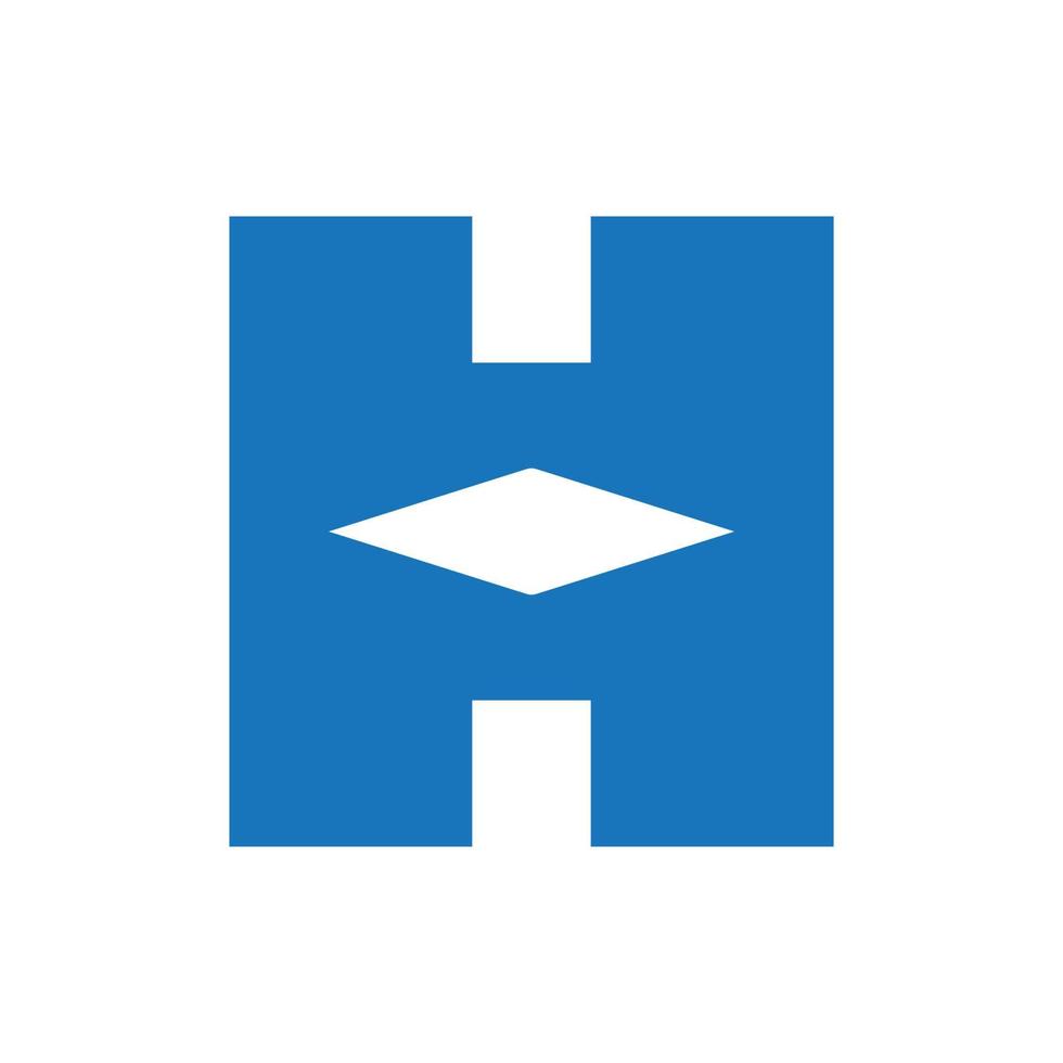 h logo design easy catchy h symbol vector