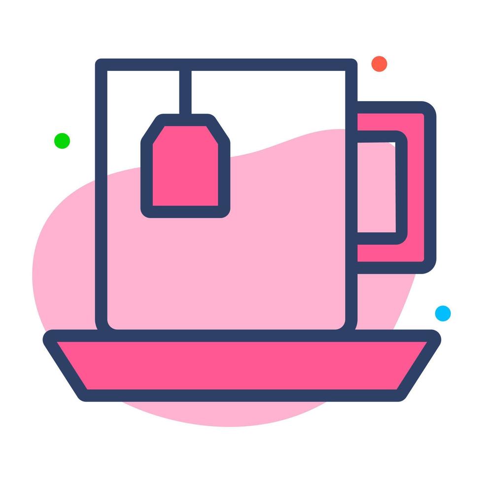 An amazing vector of tea cup, concept of hot beverage