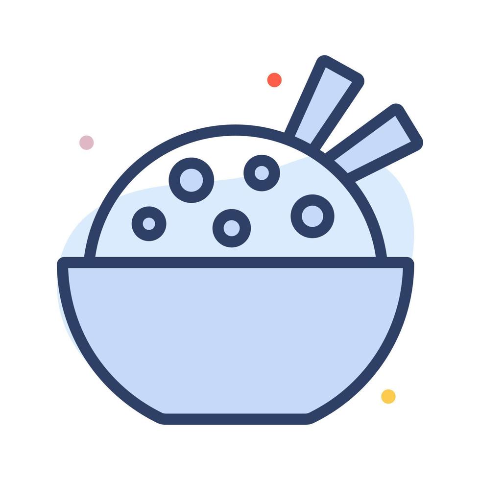 A beautiful design of rice bowl vector icon