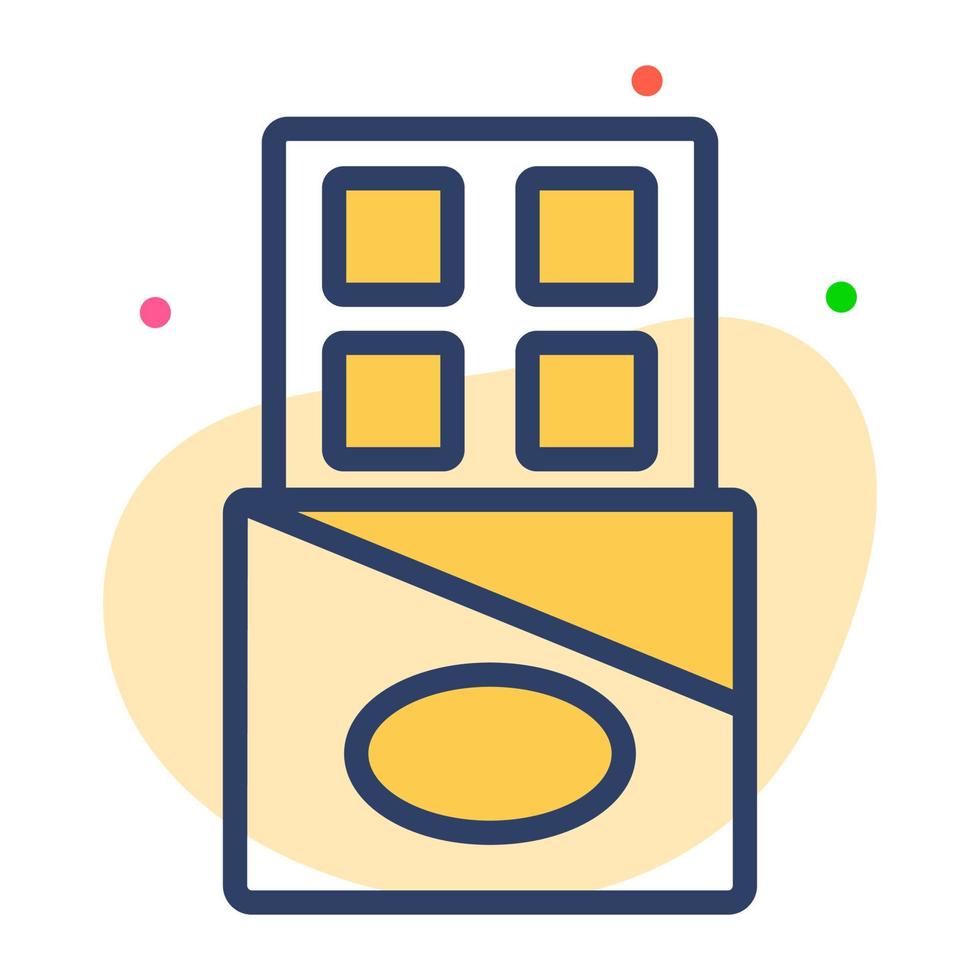 Yummy chocolate bar vector icon in trendy style, premium icon