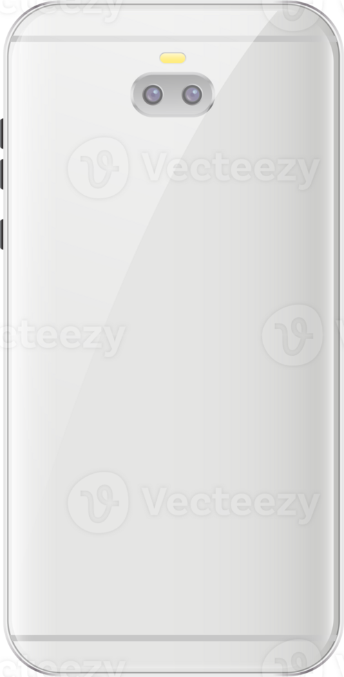 Modern white touchscreen cellphone tablet smartphone isolated png