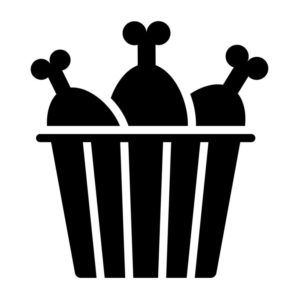 An icon of chicken legs, vector design of drum sticks