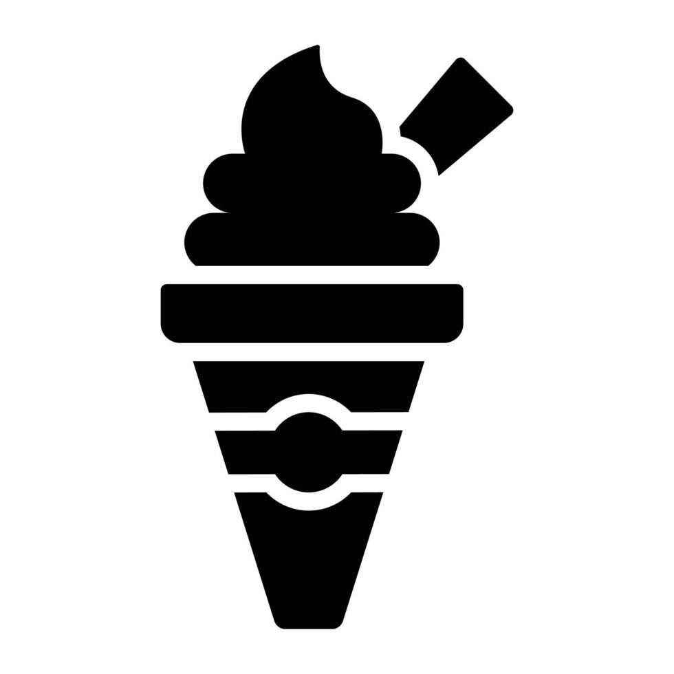 Ice cream cone vector design, a yummy dessert 22891199 Vector Art at