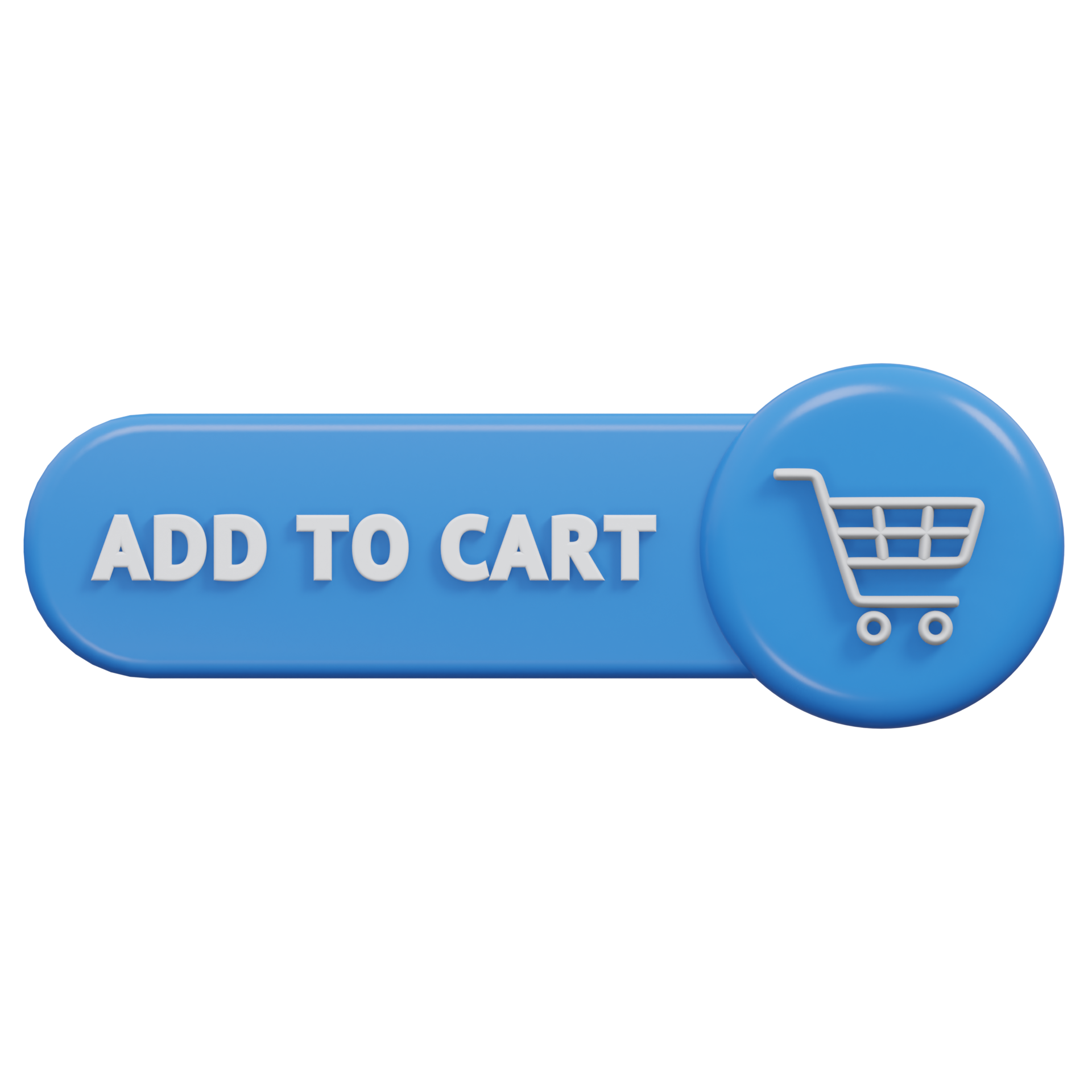 add to cart button 3d render, transparent background, click button ...