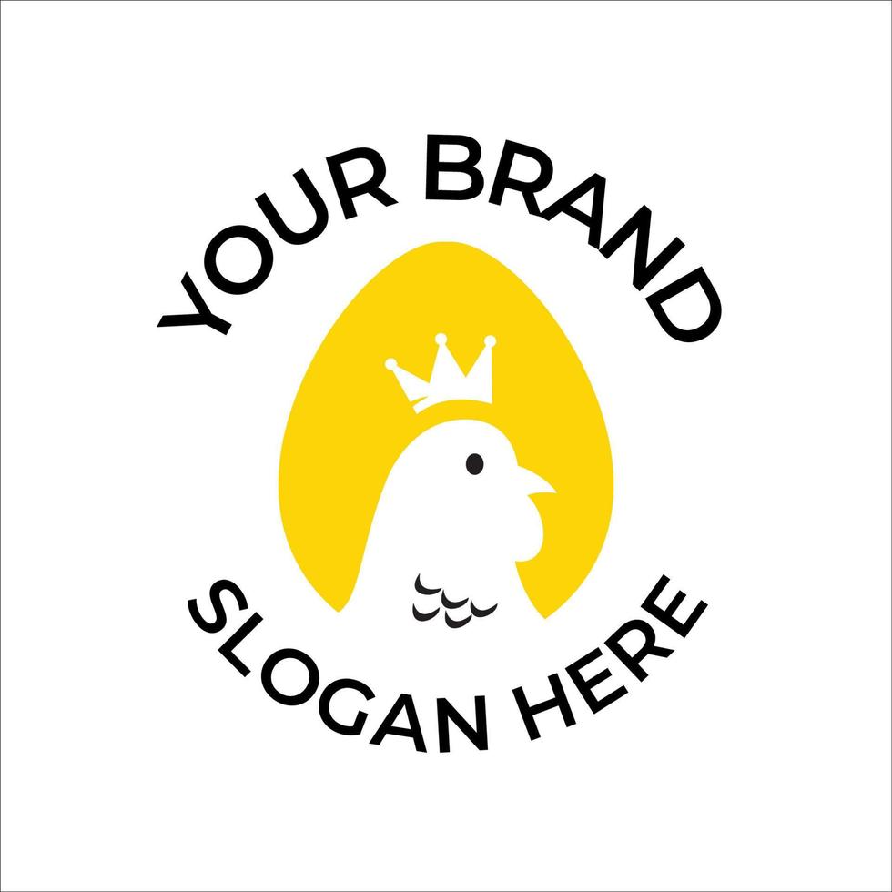 king chick egg vector logo template premium