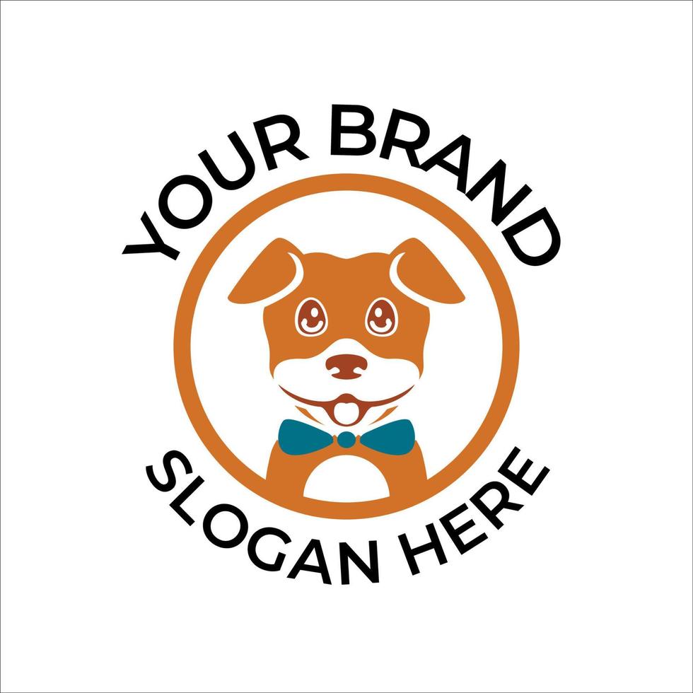 happy dog pet shop vector logo template premium
