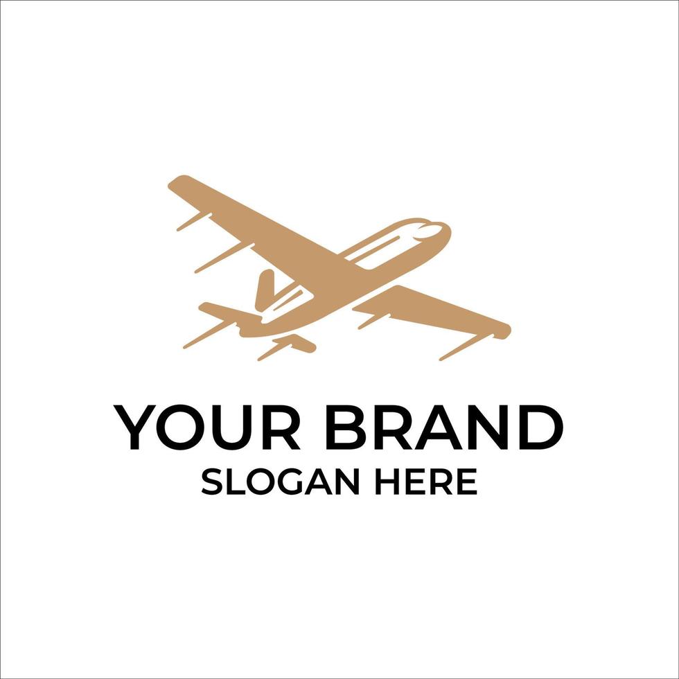 airplane traveling vector template logo premium