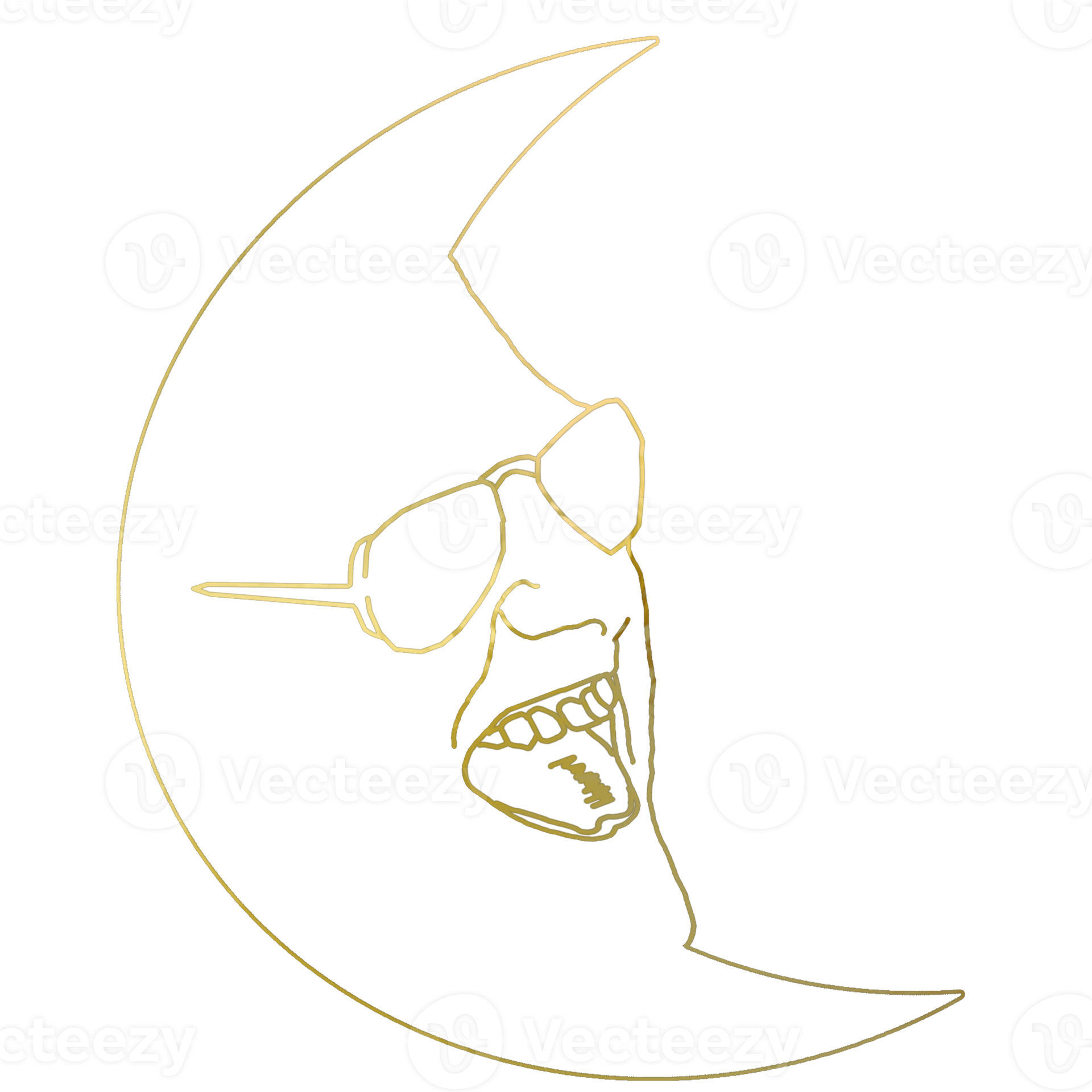 waning crescent moon had react face 22891397 PNG