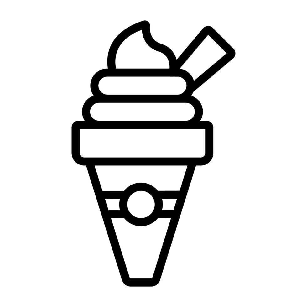Ice cream cone vector design, a yummy dessert 22891671 Vector Art at