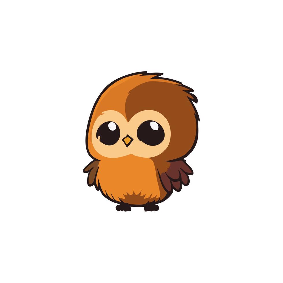 cute little owl cartoon vector