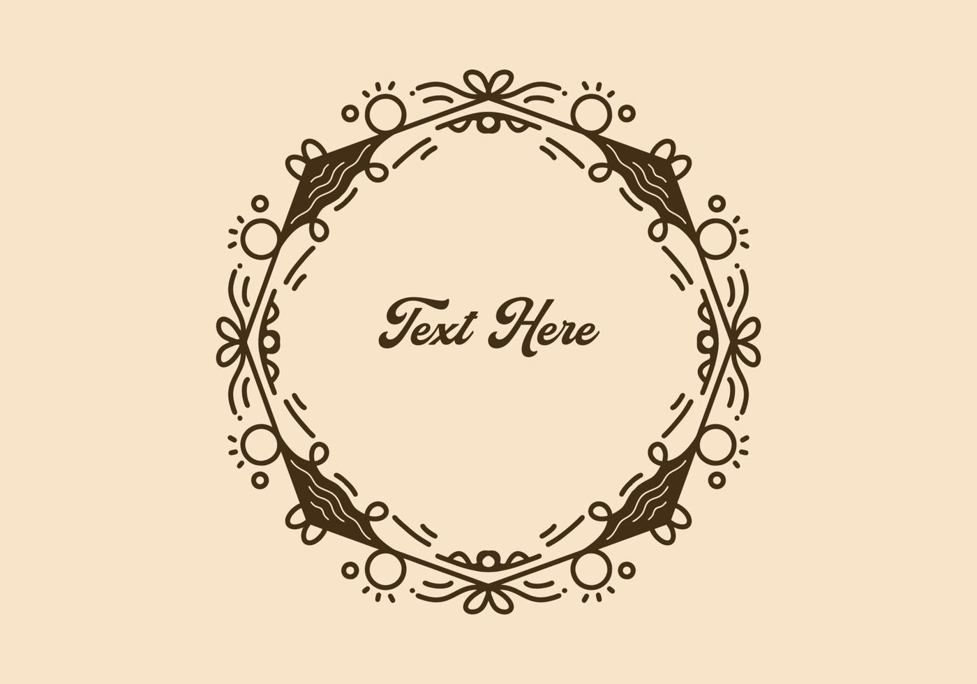 Vintage frame design for invitation card or flyer vector