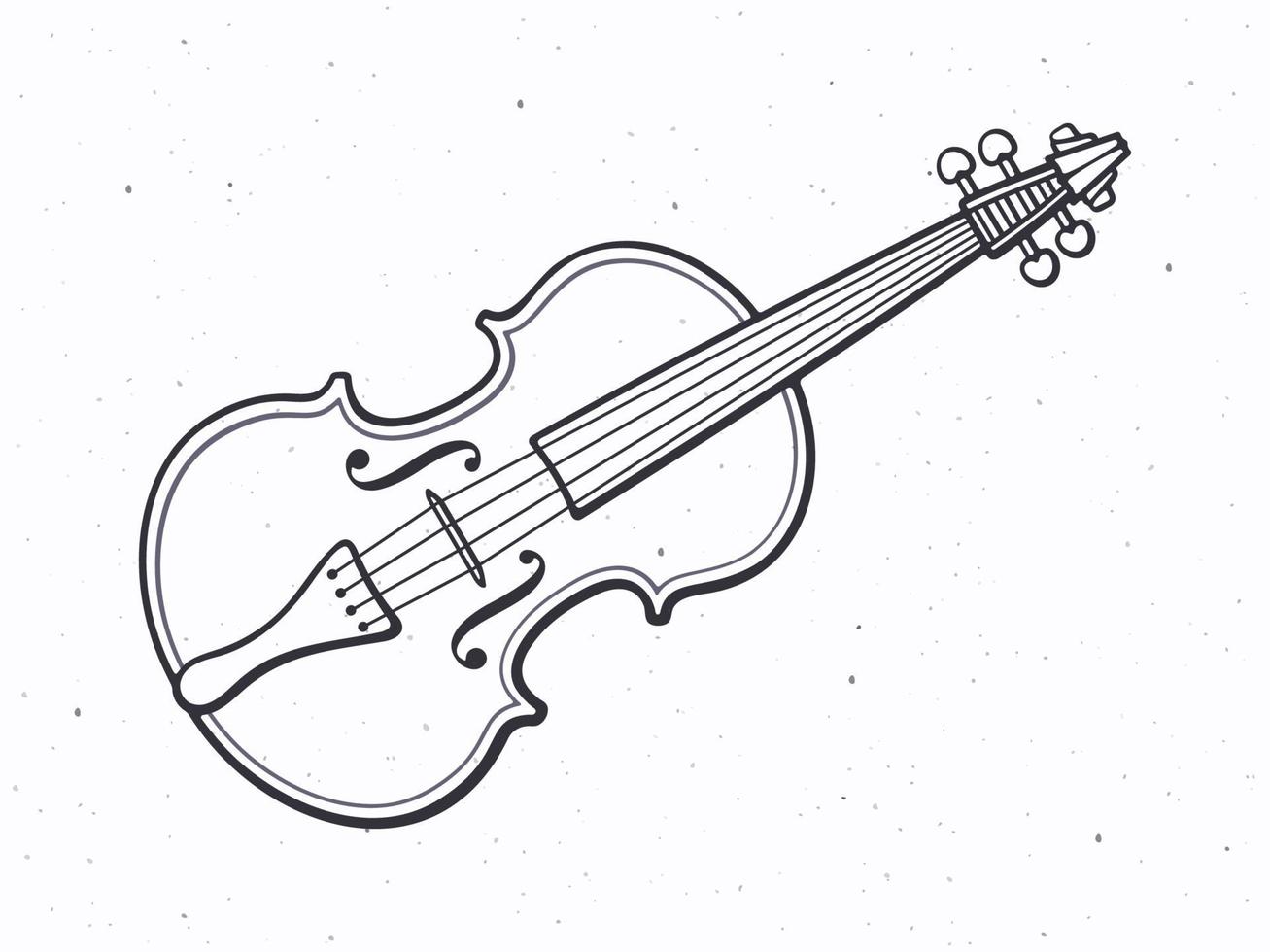 Hand drawn doodle of classic violin without a bow vector