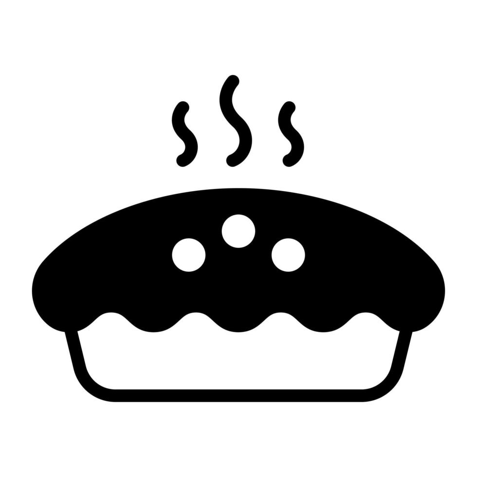 Baked pie cake vector design, editable icon