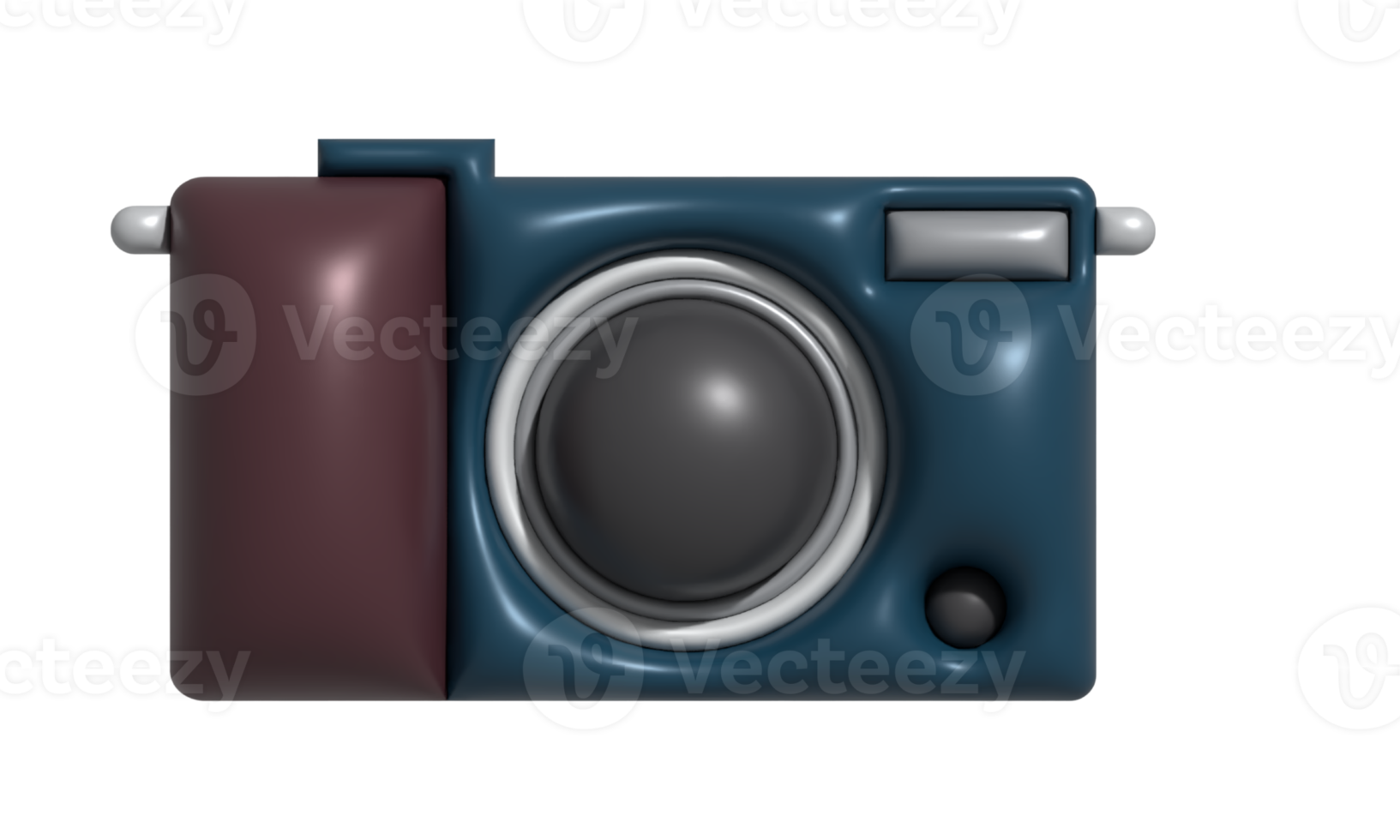 Compact digital camera 3d render illustration png