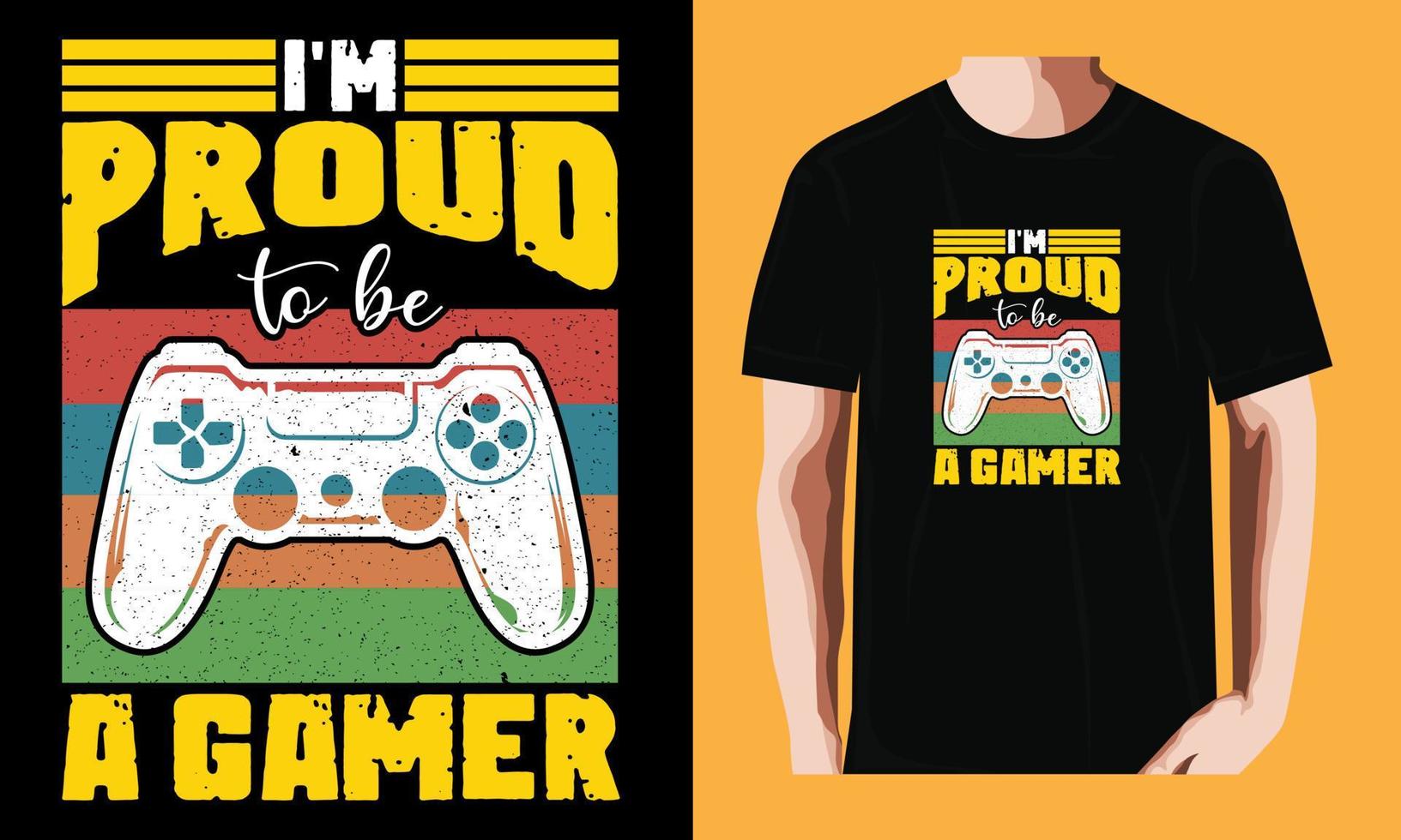 i'm proud to be a gamer vector