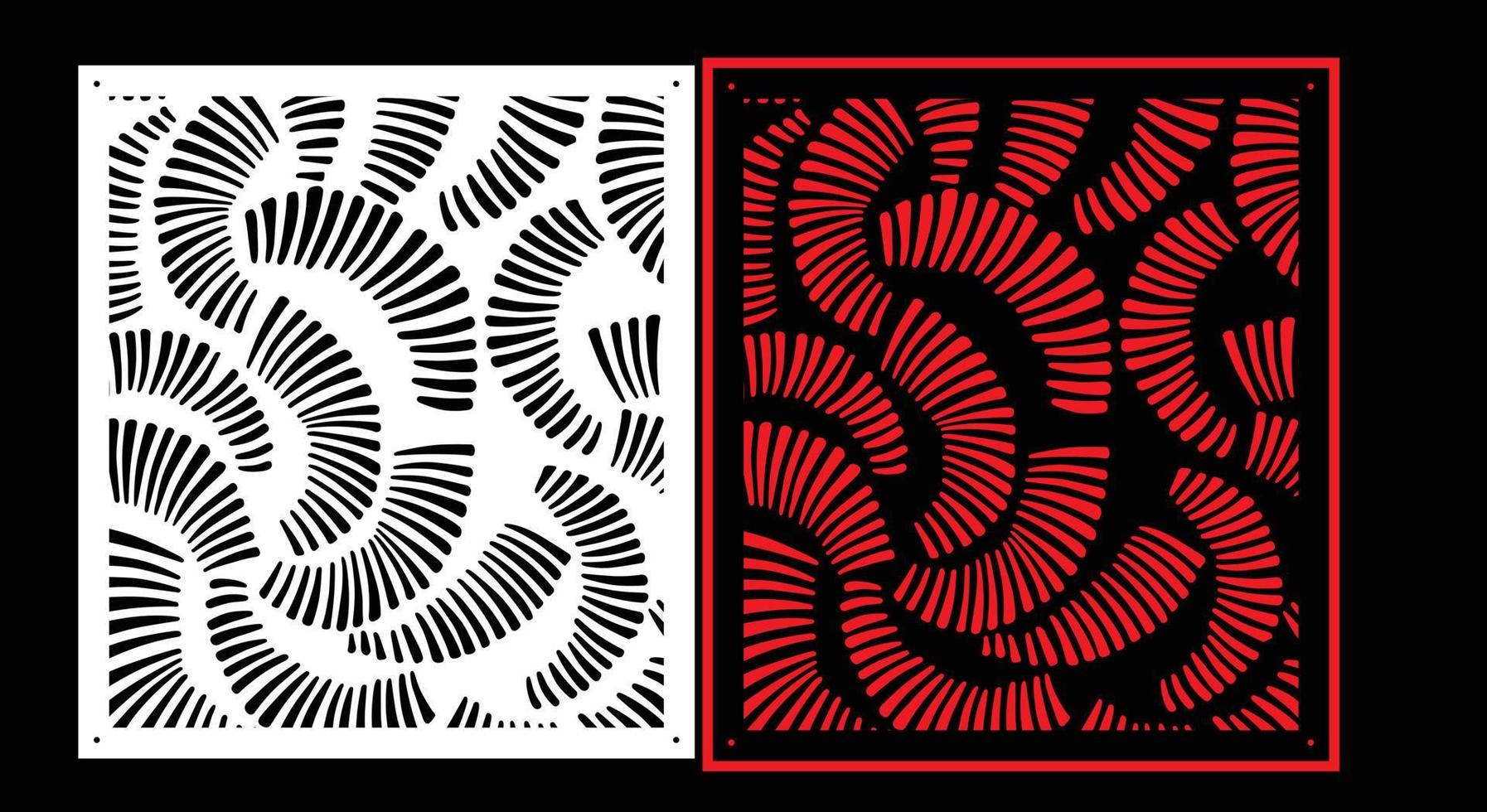 Decorative wall panels set Jali design CNC pattern, laser cutting pattern, router CNCcutting.Jali Laser cut decorative panel set with lace pattern. vector