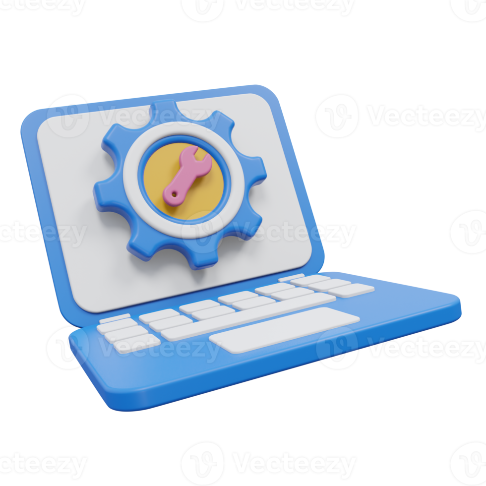 application setting 3d rendering, transparent backgorund, design and development png