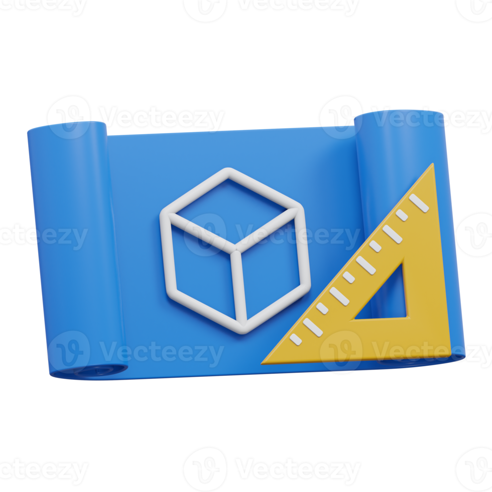 blueprint 3d rendering, transparent backgorund, design and development png