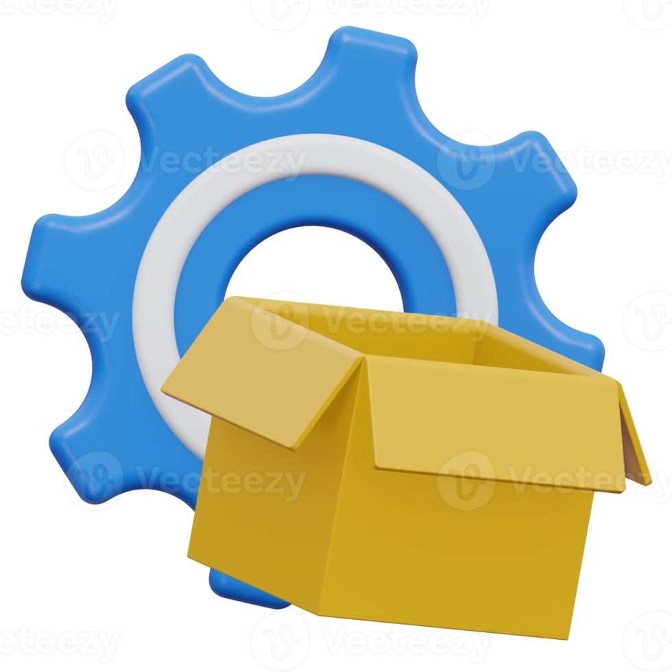 product solution 3d rendering, transparent backgorund, design and development png