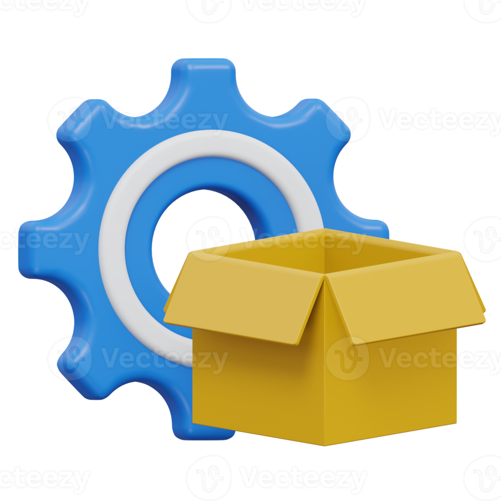 product solution 3d rendering, transparent backgorund, design and development png