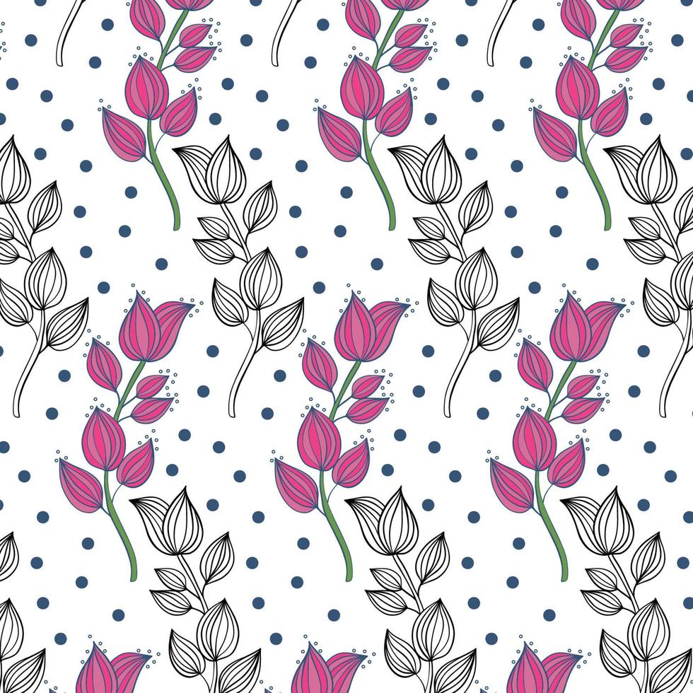 Seamless floral pattern, cute ditsy print with country motif