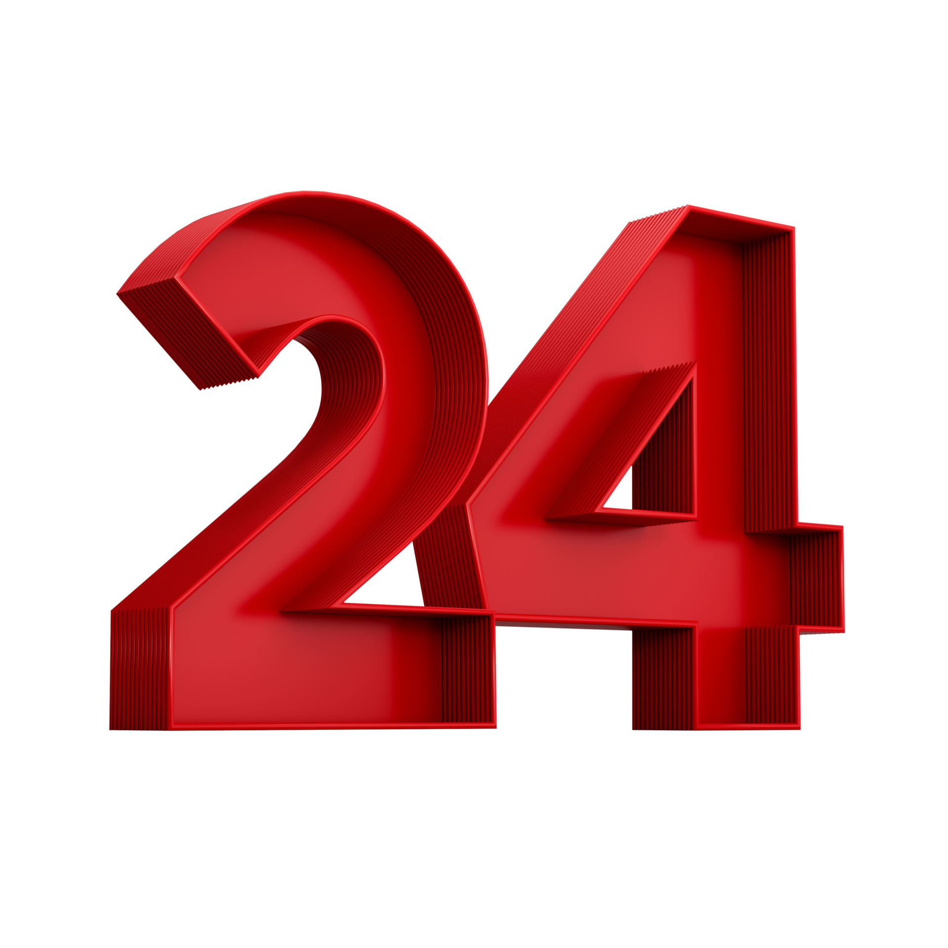 24 number wallpaper in red colour