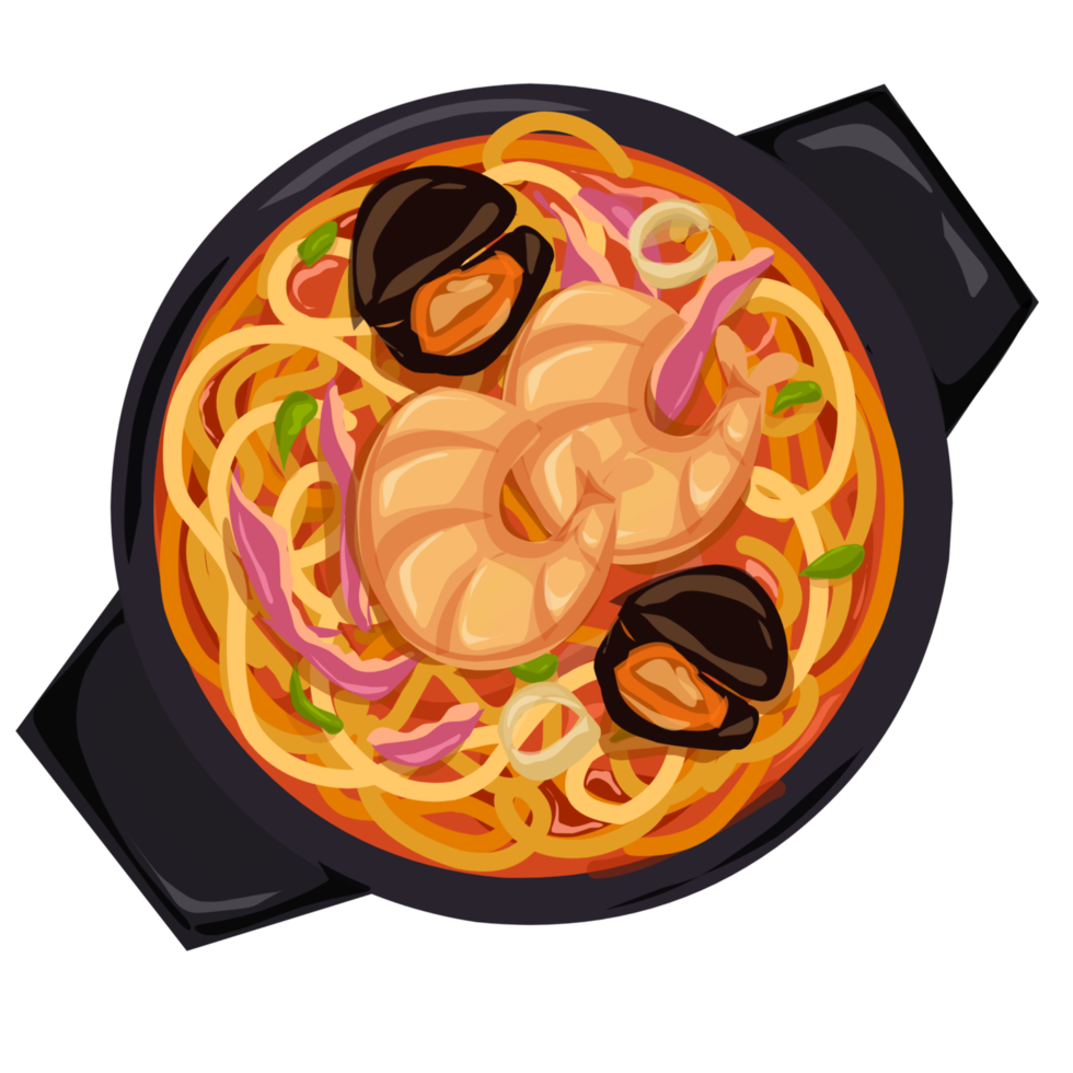 ilustración de comida coreana png