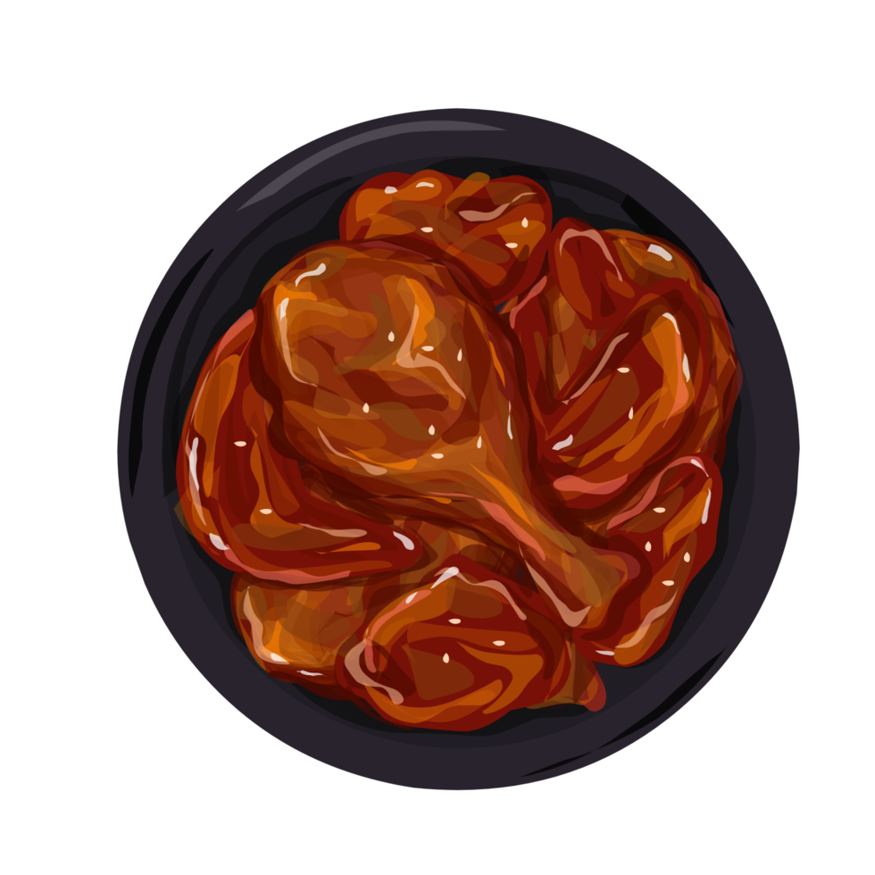 ilustración de comida coreana png