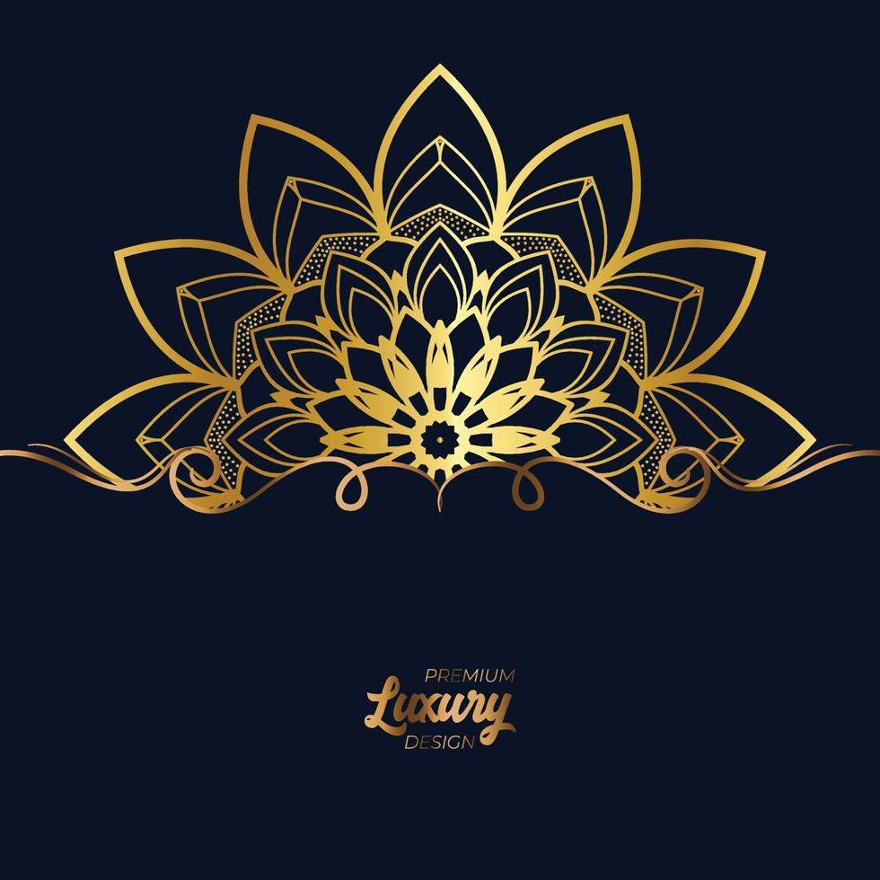 Luxury mandala background with golden arabesque pattern vector