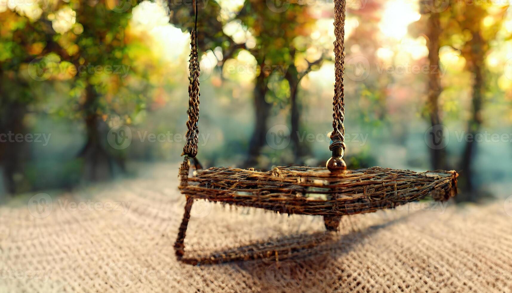 Hammock on the beach and sea. photo