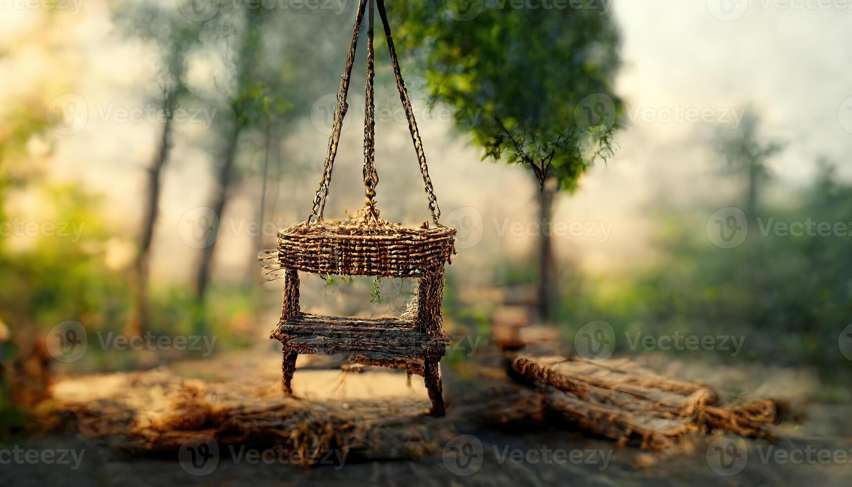 Hammock on the beach and sea. photo