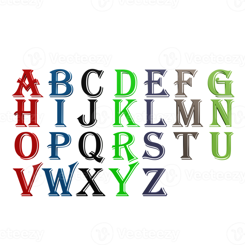 a to z letter png