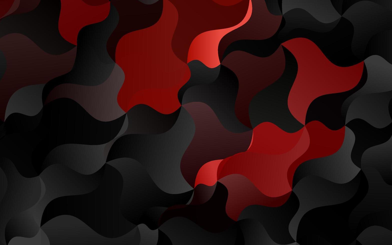 Dark Red vector pattern with bubble shapes.