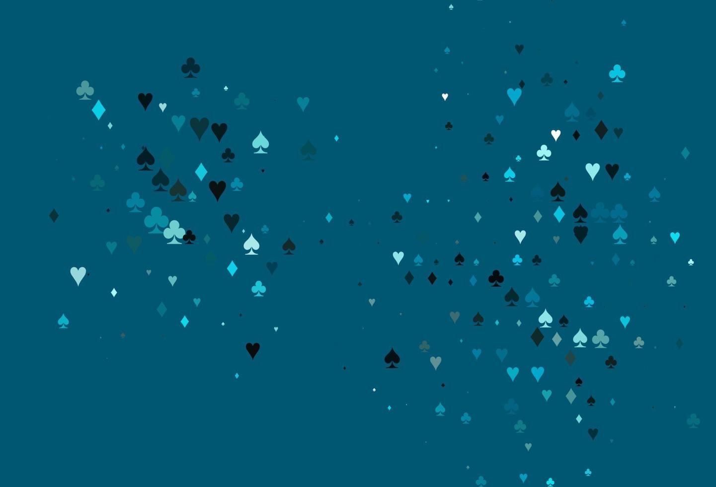 Light BLUE vector cover with symbols of gamble.