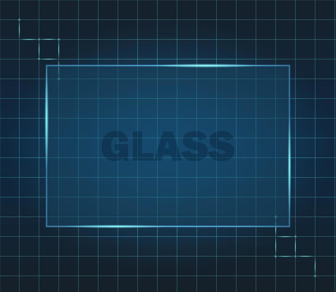 illustration with the effect of frosted glass. neon.glassmorphism.vector image vector