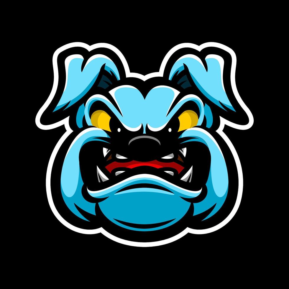 DOG ANGRY FACE vector