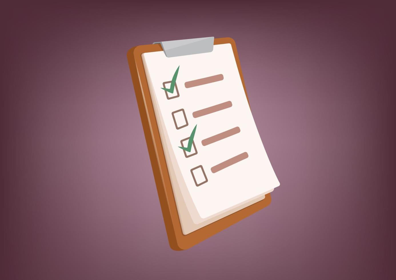 Checklist things to do on clipboard vector