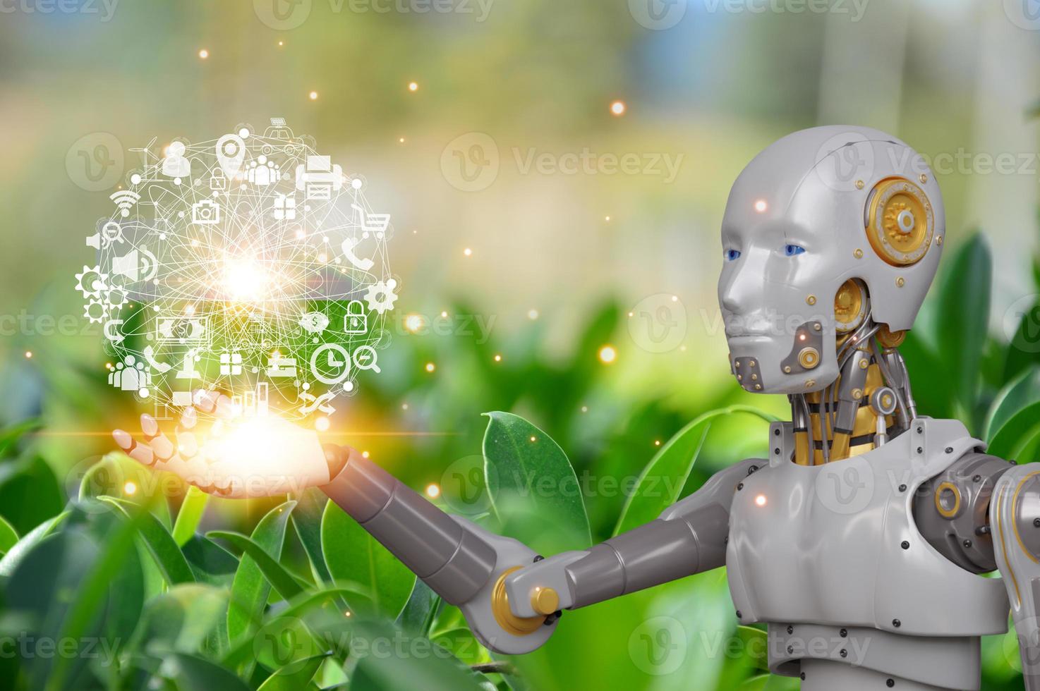 Artificial intelligence machine learning development concept photo