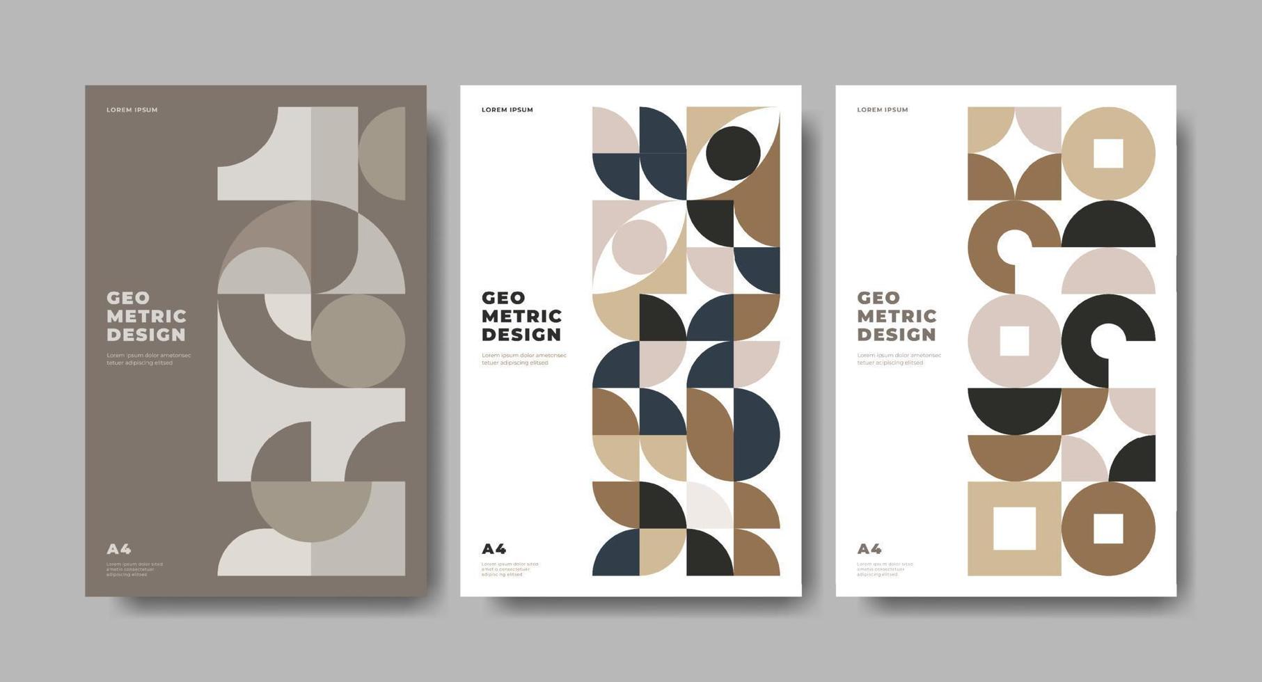 Abstract geometric cover template. vector